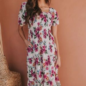 One Loved Babe floral dress